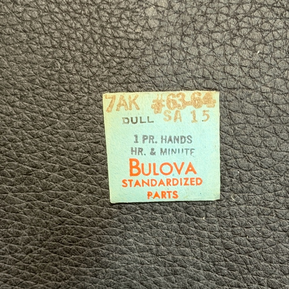 NOS Authentic BULOVA Standardized Watch Part. 7 AK 63-64 SA15 hands hour and min